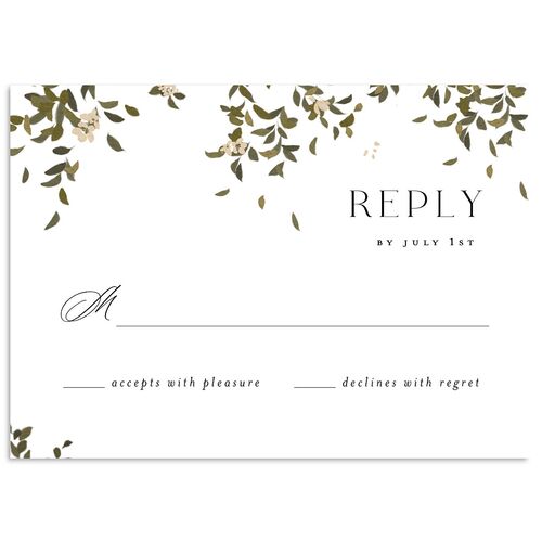 Graceful Chuppah Wedding Response Cards Midnight Signature Standard