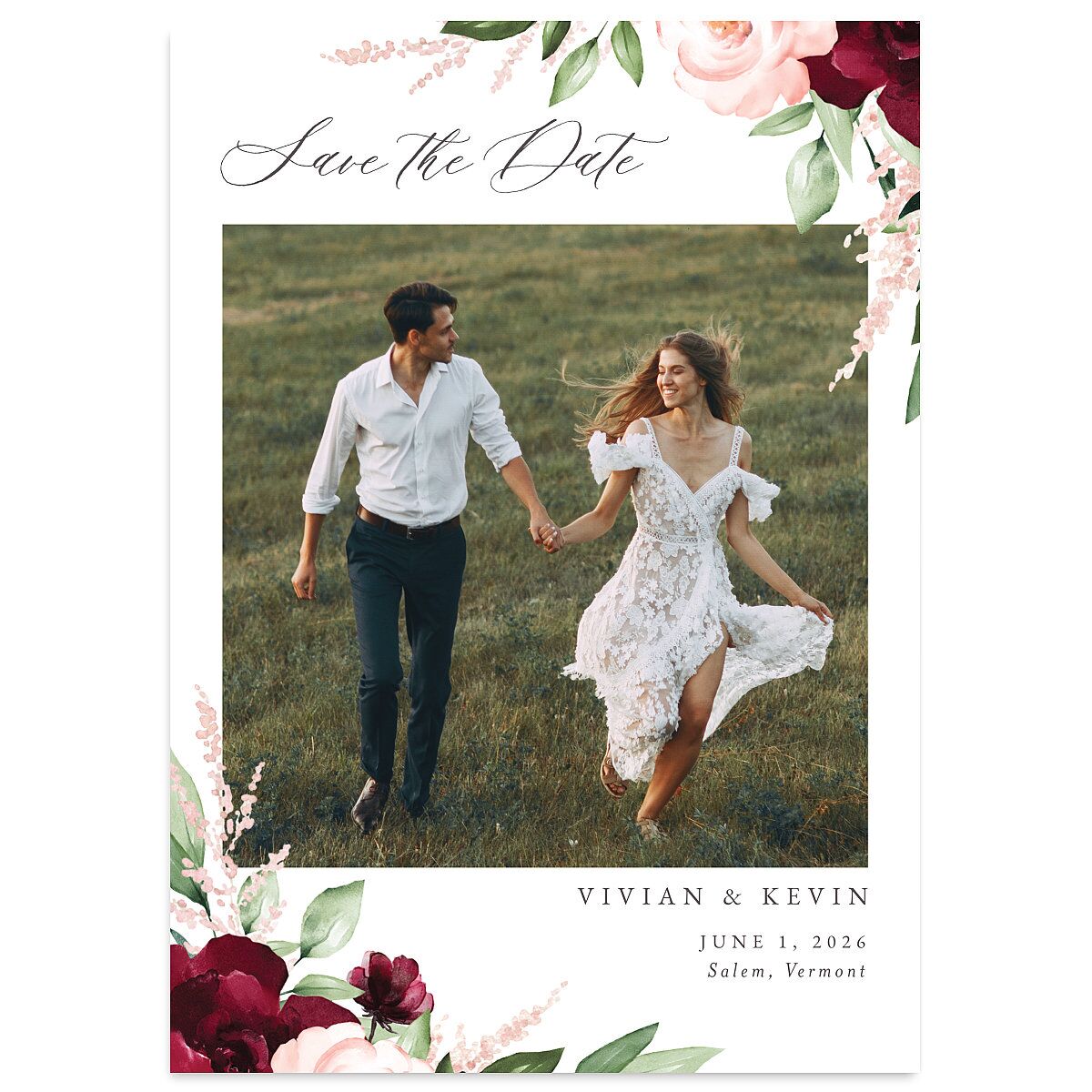 Beloved Floral Save The Date Cards