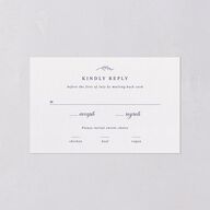 Elegant Garland Crest All-in-One Wedding Invitations Sapphire Signature Light Both Recipient and Return Addresses No