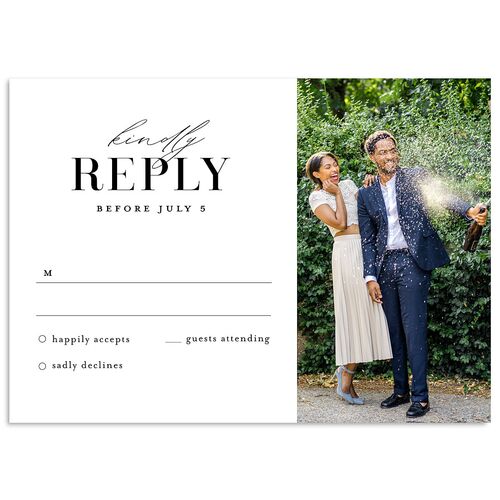 Portrait Gallery Wedding Response Cards Licorice Signature Standard