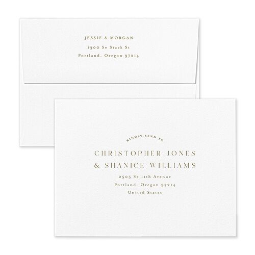 Southern Spanish Moss Thank You Card Envelopes Terracotta Pink Cotton Both Recipient and Return Addresses Signature Standard