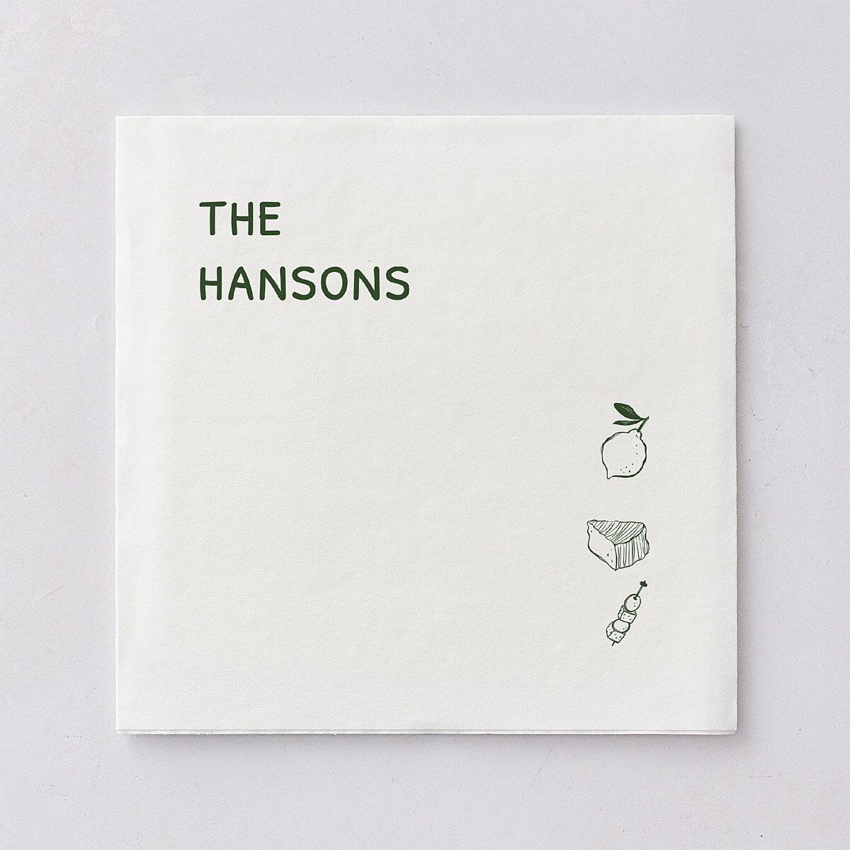 Hand Drawn Recipe Luncheon Napkins Dark Camo Napkin Uncoined