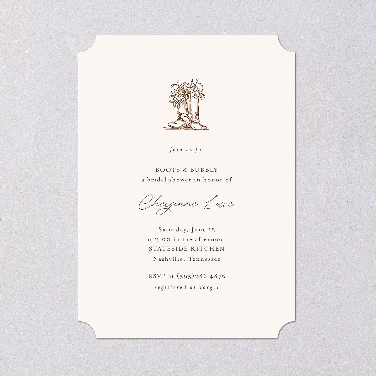Western Wild Horses Bridal Shower Invitations — view 2