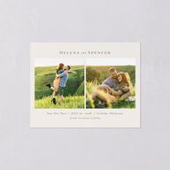 Rustic Butterflies Save the Date Petite Cards Scottish Green Signature smooth Blank No Standard