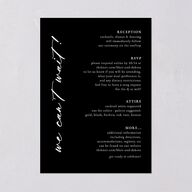Vertical Names Wedding Invitations Licorice Signature Blank No