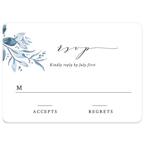 Classic Greenery Wedding Response Cards Ocean Signature Rounded