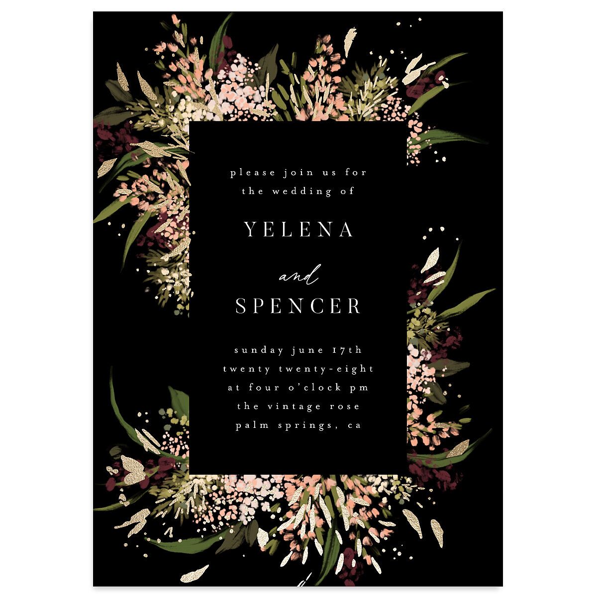 Moody Romance Wedding Invitations