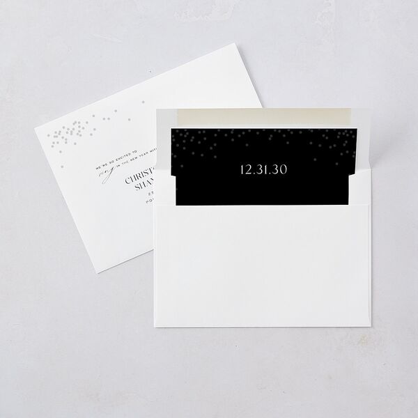Confetti Glam Rehearsal Dinner Invitations Licorice Signature Blank Standard