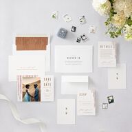 Classic Cascade Save The Date Cards Snow Signature smooth Blank No