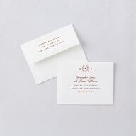 Western I Do BBQ Save the Date Petite Card Envelopes White Saddle Both Recipient and Return Addresses Signature Standard