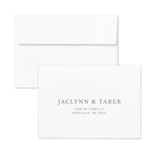 Botanical Frame Wedding Response Card Standard Envelopes Terracotta Dusty Blue Return Address Signature Standard