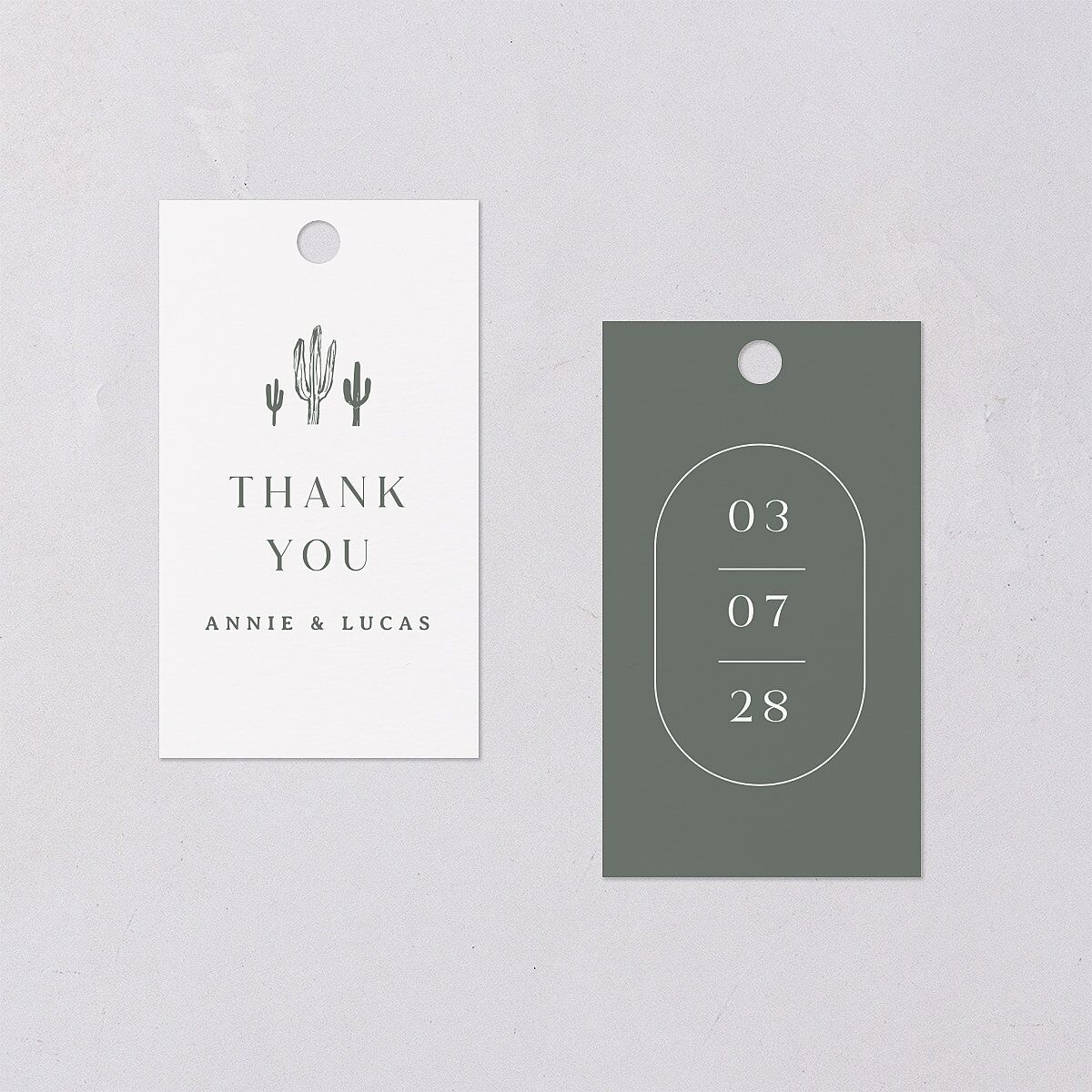 Western Cactus Favor Gift Tags Eucalyptus Signature