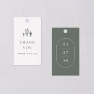 Western Cactus Favor Gift Tags Eucalyptus Signature