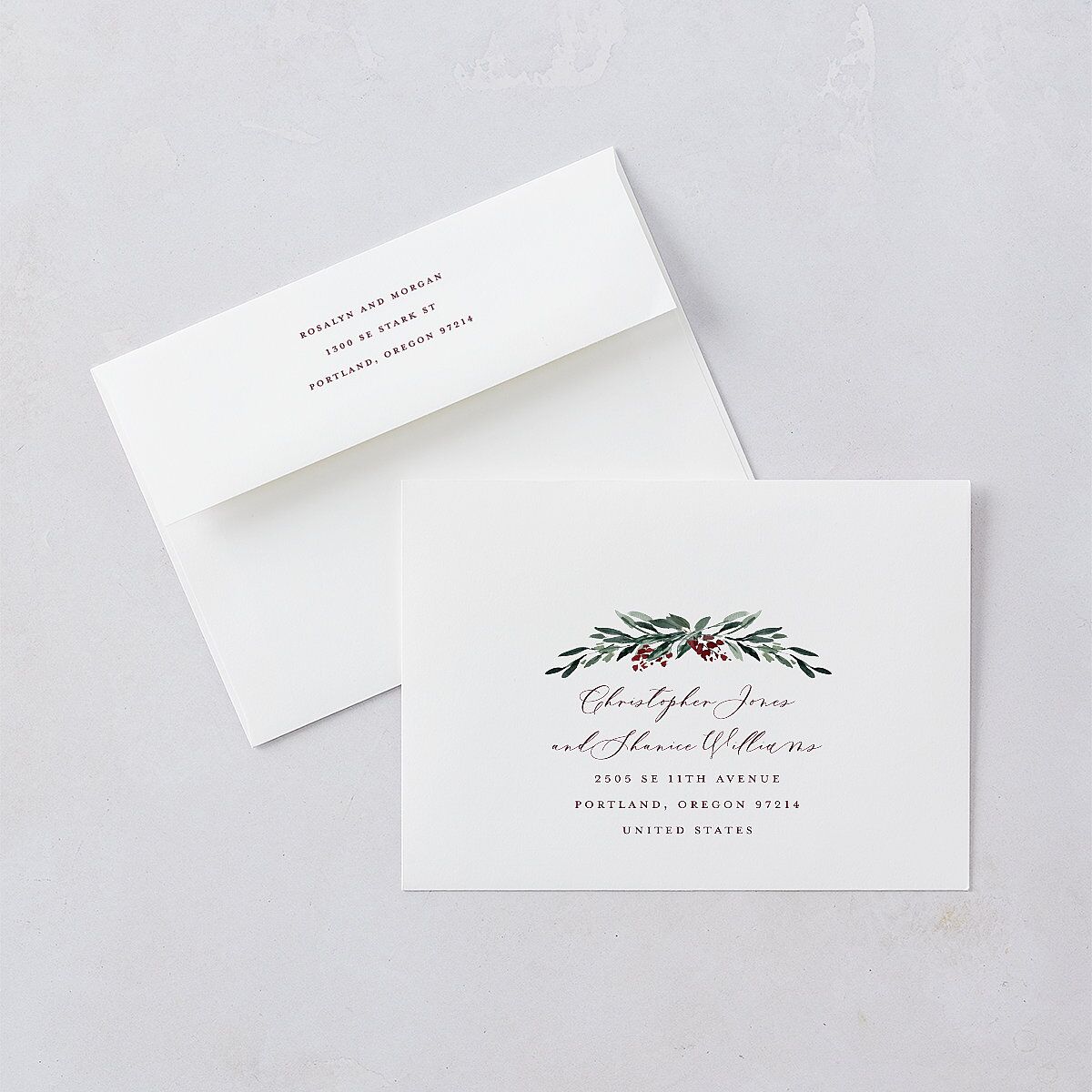 Gilded Botanical Foil Wedding Invitations Gold Burgundy Signature Blank No Standard
