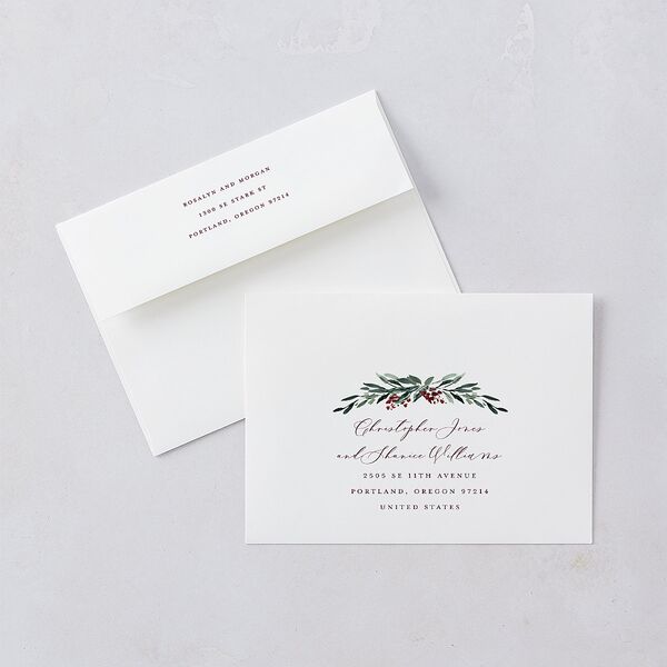 Gilded Botanical Foil Wedding Invitations Gold Burgundy Signature Blank No Standard