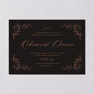 Dark Vintage Fantasy Rehearsal Dinner Invitations Midnight Signature Blank
