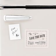 Western I Do BBQ Save The Date Magnets Taupe Magnet Paper