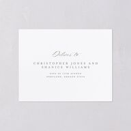 Elegant Italy All-in-One Wedding Invitations Thyme Signature Light Both Recipient and Return Addresses No