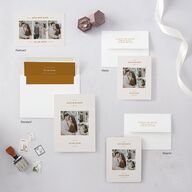 Elegant Minimalist Photo Save the Date Postcards Saddle