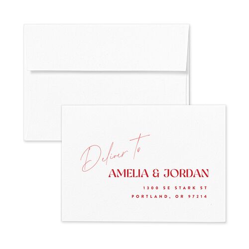 Wedding of the Century Wedding Response Card Standard Envelopes Rose Rose Pink Return Address Signature Standard