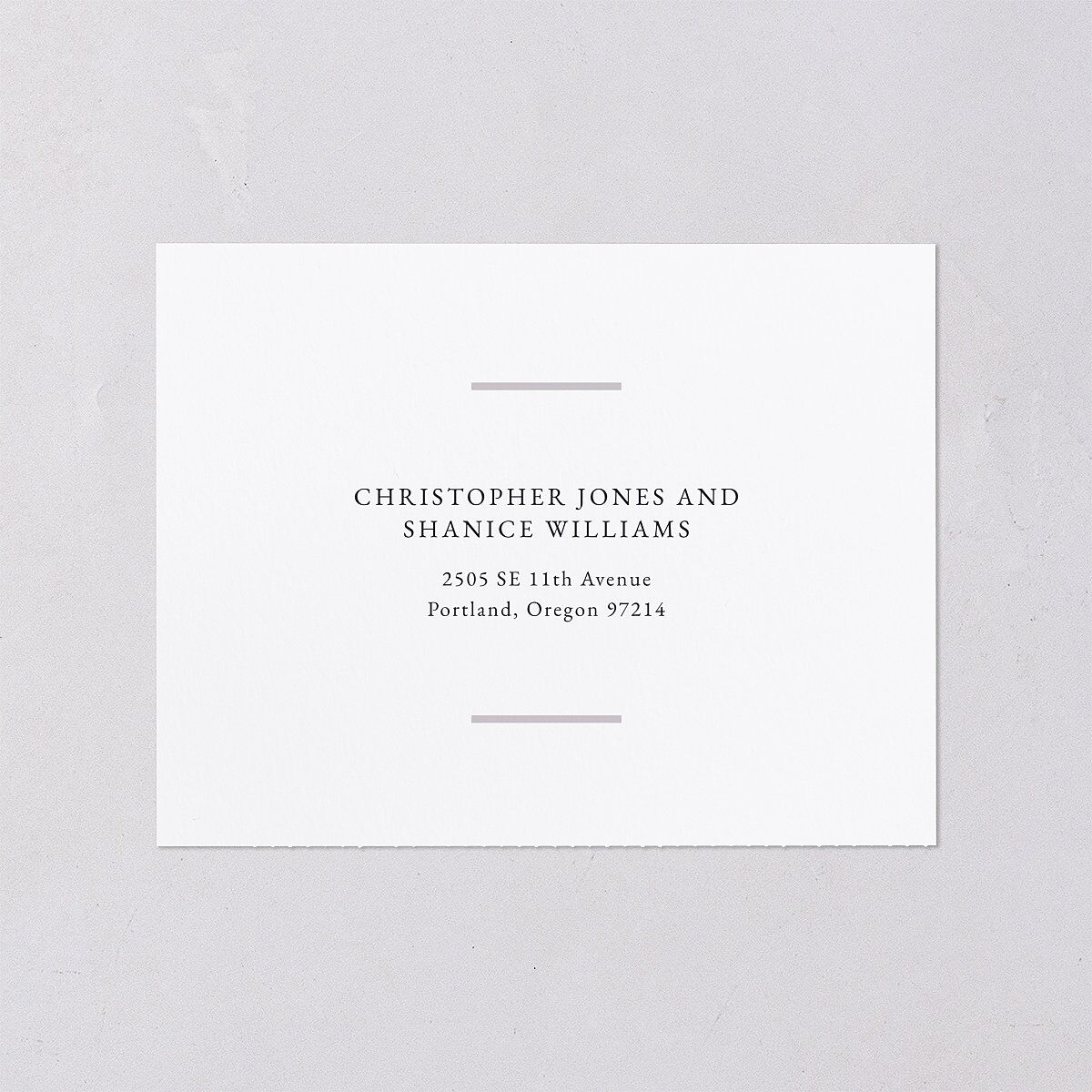 Gilded Bold All-in-One Wedding Invitations Navy Signature Light Both Recipient and Return Addresses No