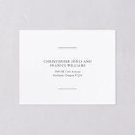 Gilded Bold All-in-One Wedding Invitations Navy Signature Light Both Recipient and Return Addresses No