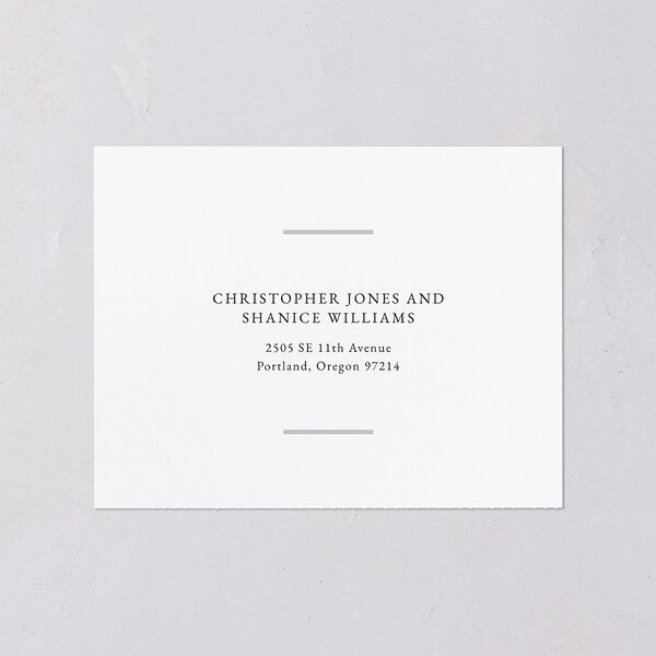 Gilded Bold All-in-One Wedding Invitations Navy Signature Light Both Recipient and Return Addresses No