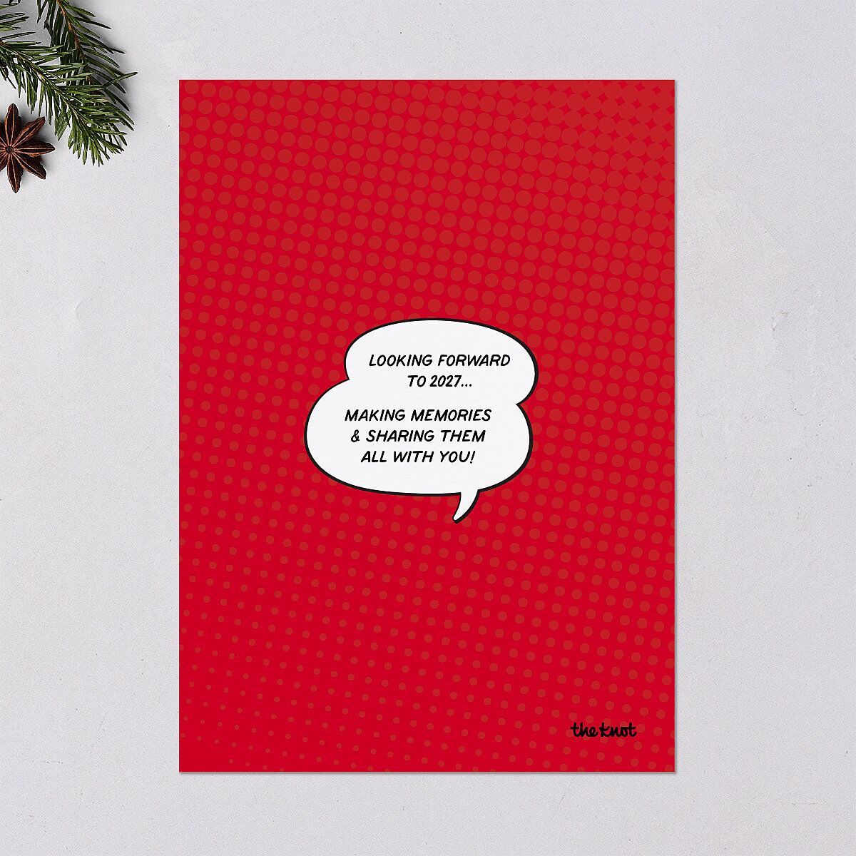 Comic Book Holiday Holiday Cards Ruby Signature Blank Portrait Standard