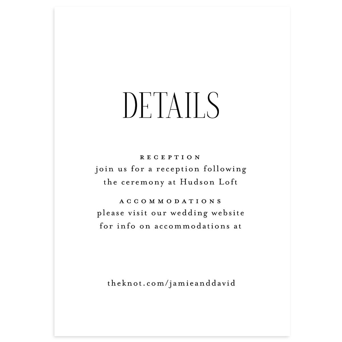 Metropolitan Wedding Enclosure Cards