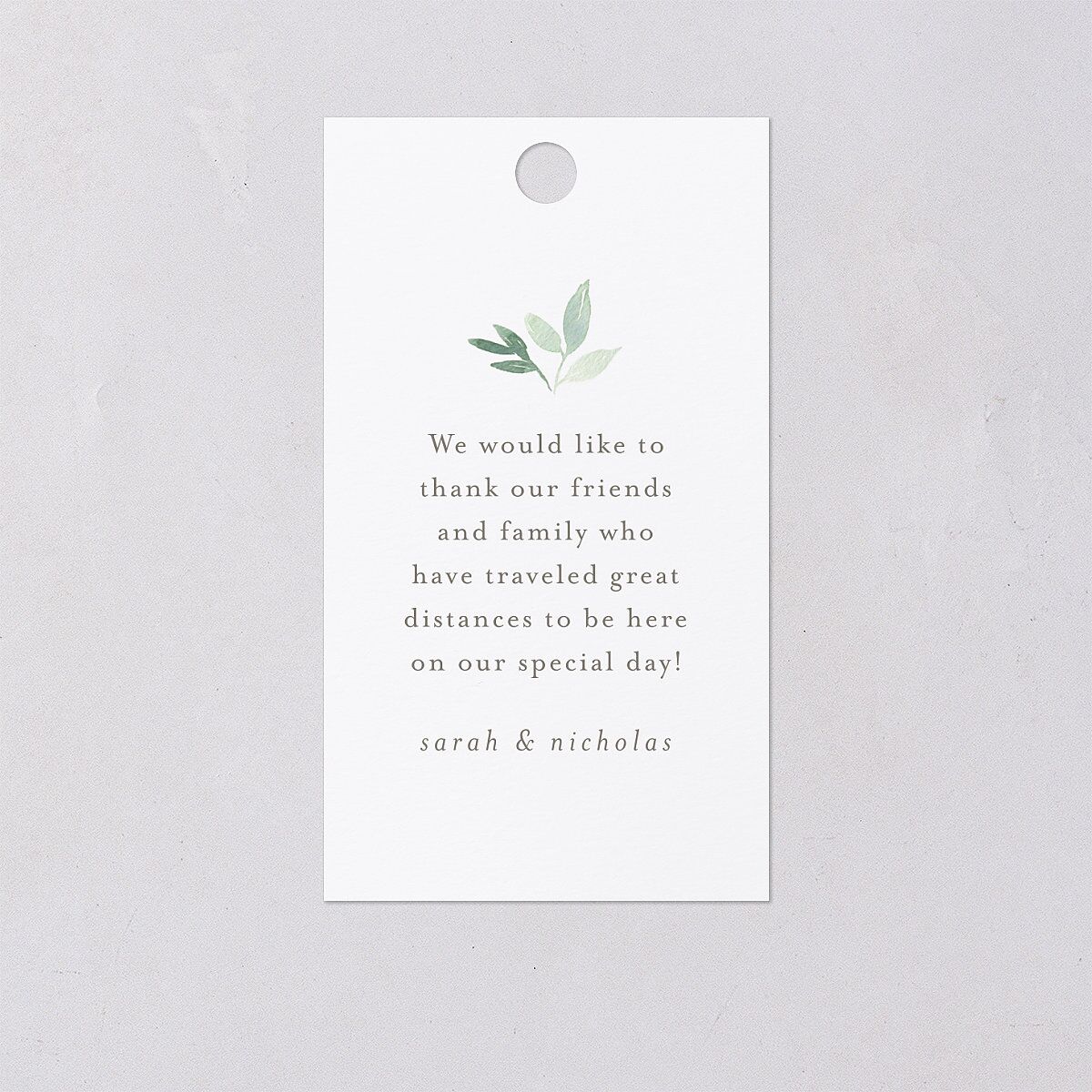 Greenery Altar Favor Gift Tags Thyme Signature