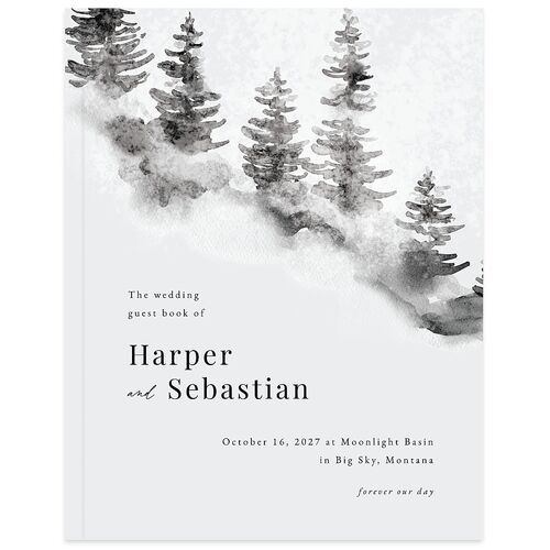 Snowy Mountainside Guest Books Licorice