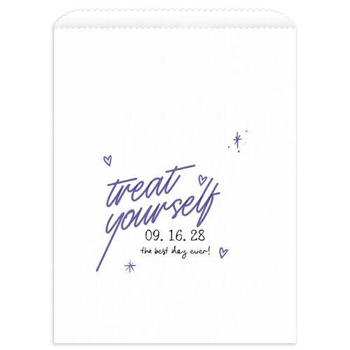 Mood Board Favor Bags Sapphire White Wax-Lined Food Safe Paper