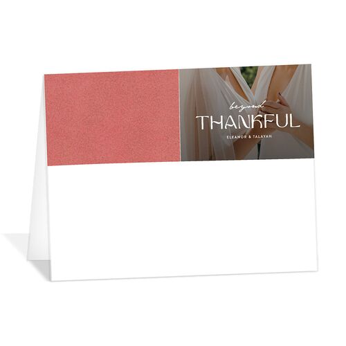 Wildflower Nouveau Thank You Cards Dusty Rose