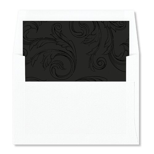 Vintage Regency Monogram Frame Envelope Liners Midnight Standard