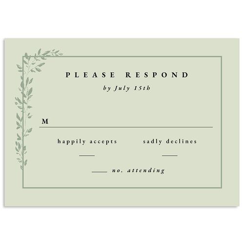 Dainty Frame Wedding Response Cards Thyme Signature Standard
