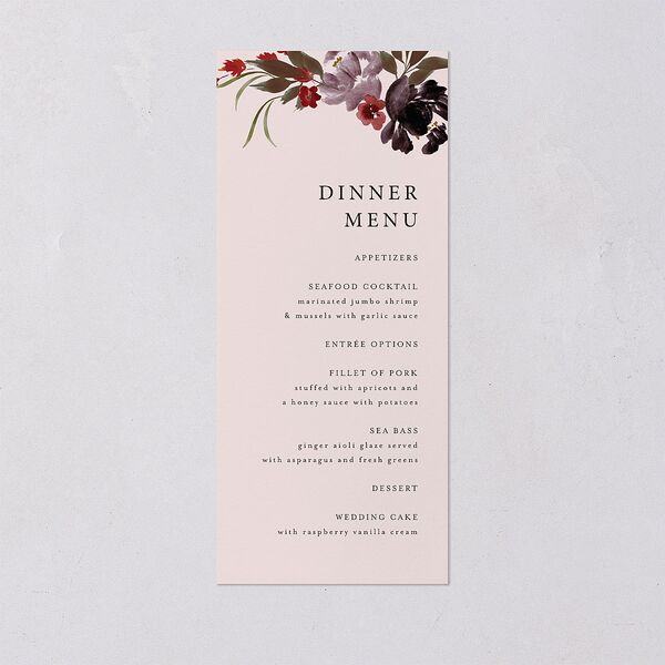 Autumn Romance Menus Chocolate Signature