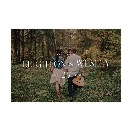 Western Tapestry Save the Date Postcards Linen Postcard