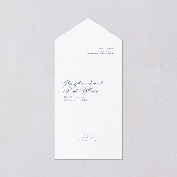 Eternal Love All-in-One Wedding Invitations Cruise Signature Light Both Recipient and Return Addresses