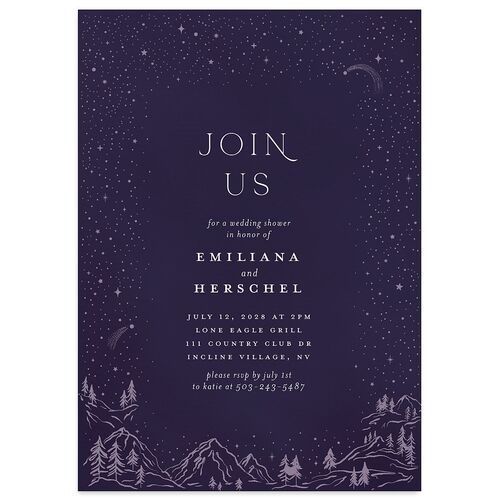 Mountain Sky Bridal Shower Invitations Regency Signature Blank Standard