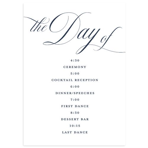 Grand Calligraphy Wedding Enclosure Cards Moody Blue Signature Standard