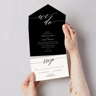We Do All-in-One Wedding Invitations Midnight Signature Light Both Recipient and Return Addresses No