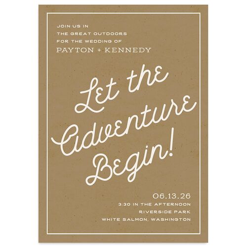 Happy Campers Wedding Invitations Biscotti Signature Blank No Standard