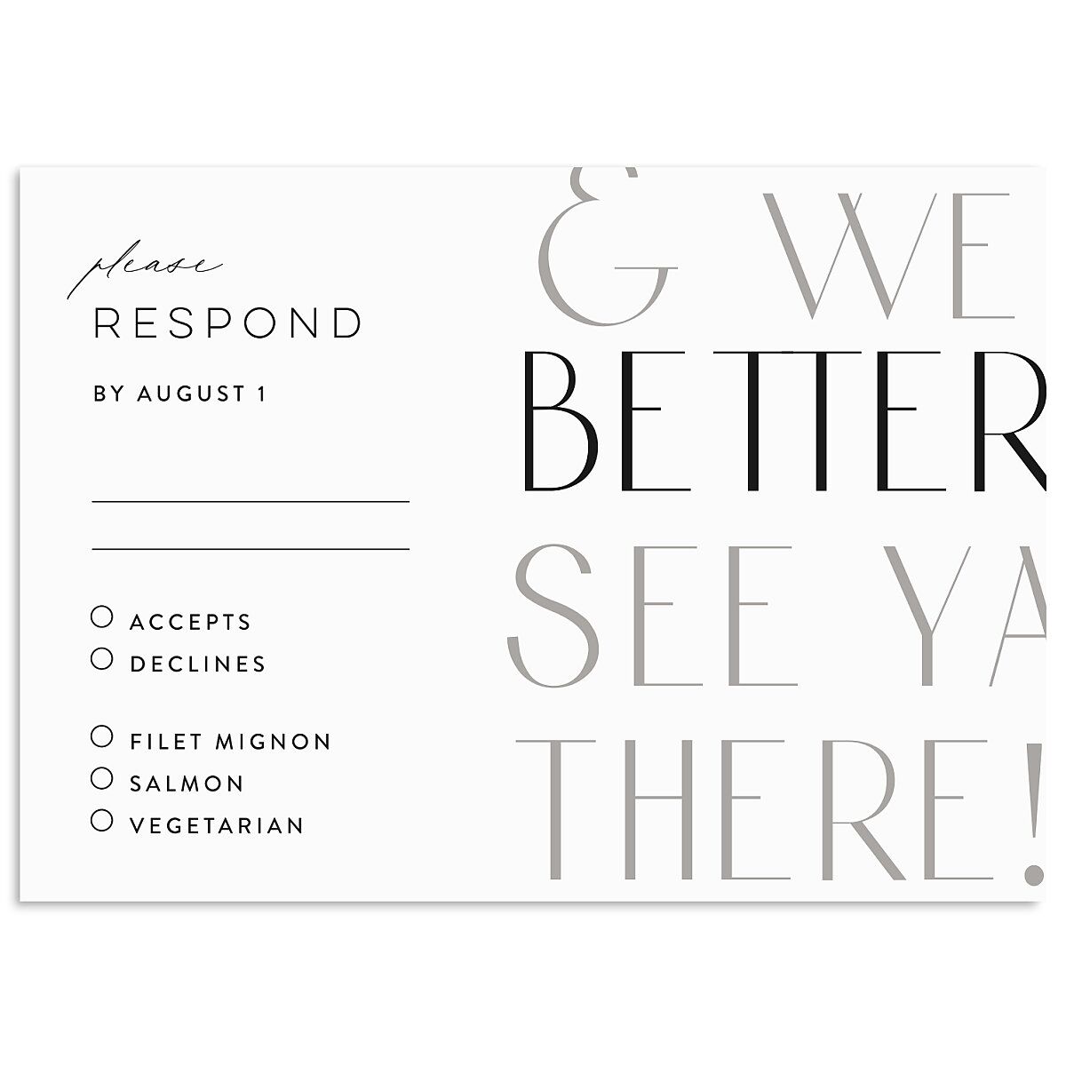Real Talk Wedding Response Cards