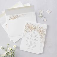 Luxury Floral Archway Wedding Invitations Dijon Signature Blank No Standard