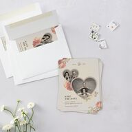 Vintage Awkward Photo Hearts Save The Date Magnets Barely Peach Magnet Paper