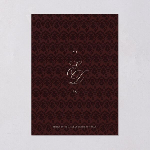 Dark Gothic Roses Wedding Invitations Burgundy Signature Blank No Standard