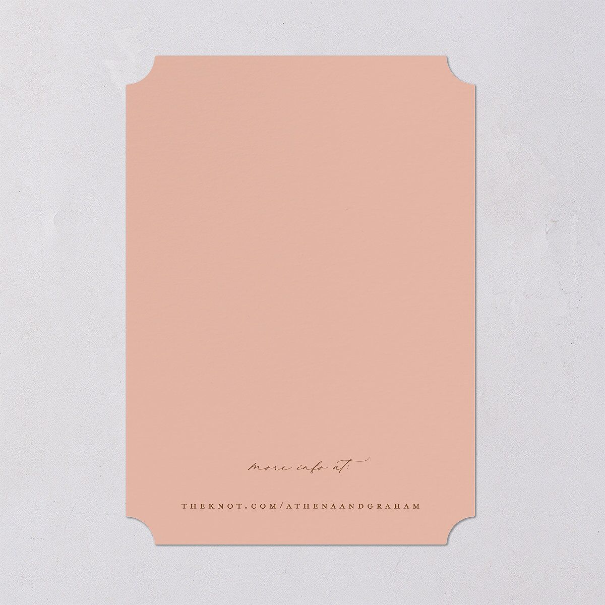 Intricate Vintage Save The Date Cards Peach Pink Signature smooth Blank No