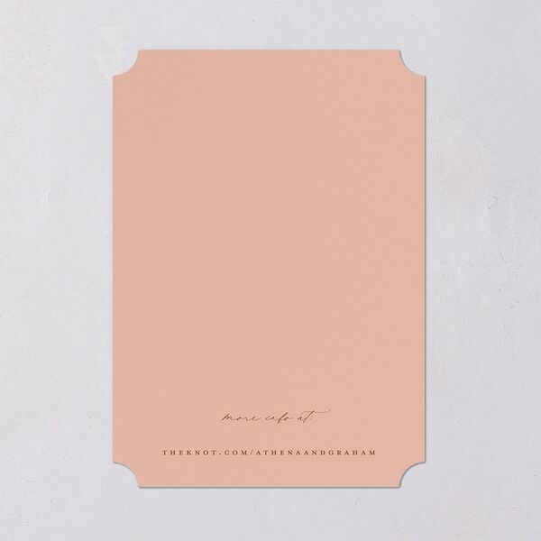 Intricate Vintage Save The Date Cards Peach Pink Signature smooth Blank No