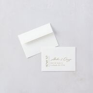Gilded Sahara Pattern Wedding Response Cards Gold Umber Signature Standard