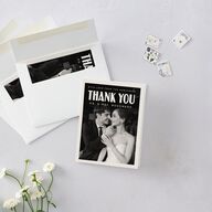 Vintage Art Deco Photo Thank You Cards Off-White